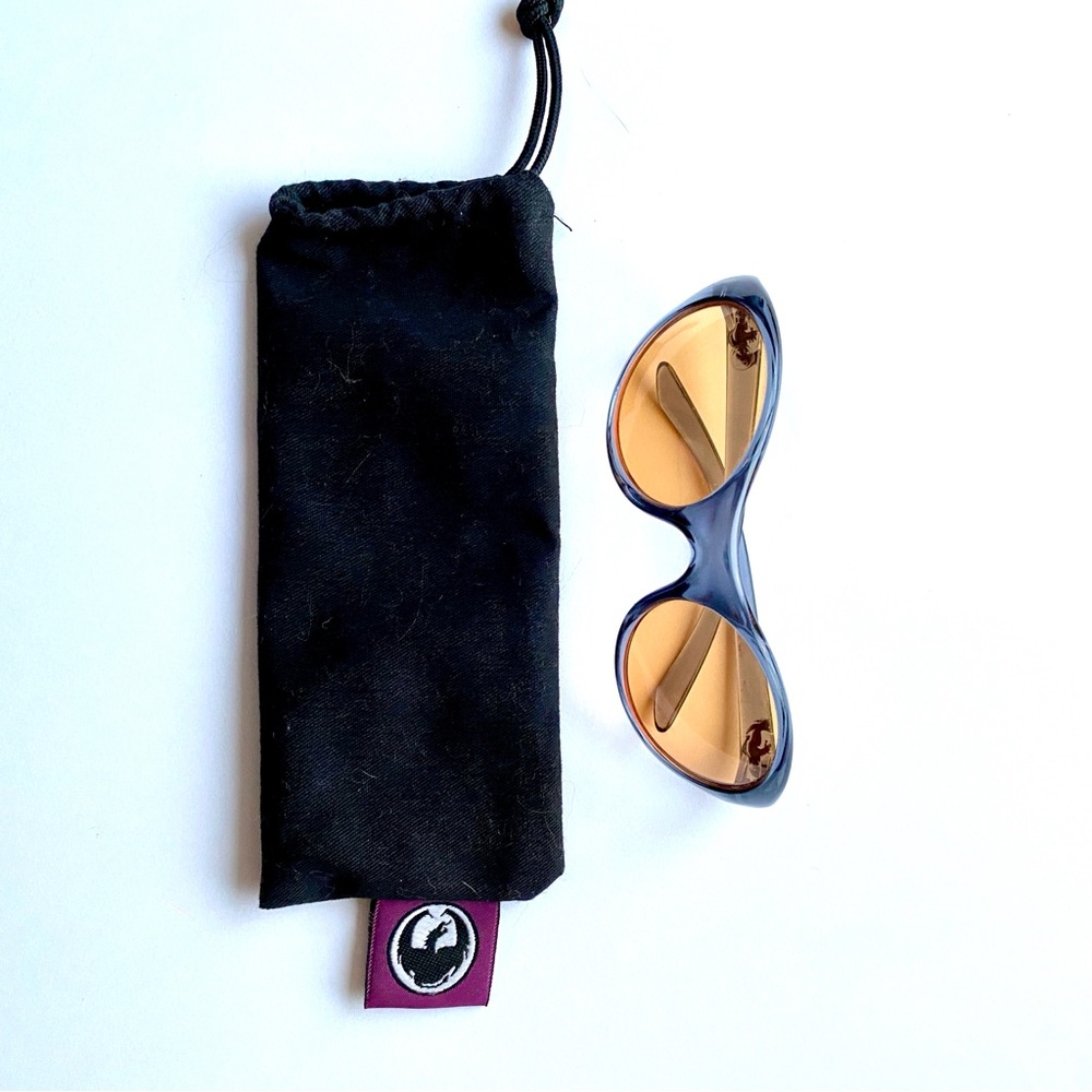 Dragon Anti-glare Cycling Glasses - Blue with Orange Anti-Glare Lenses